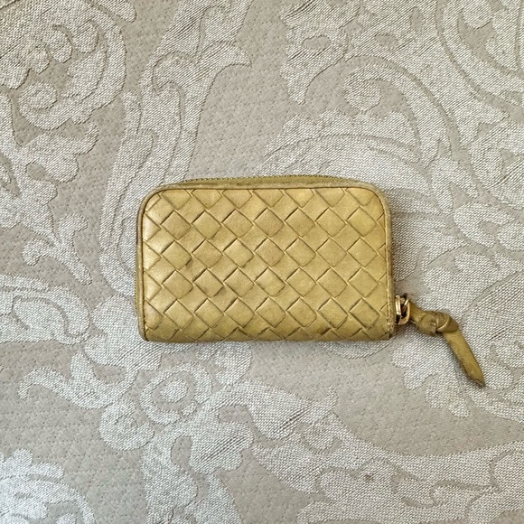 Bottega Veneta Zipped Coin Purse Wallet Card Holder Yellow - Picture 3 of 8